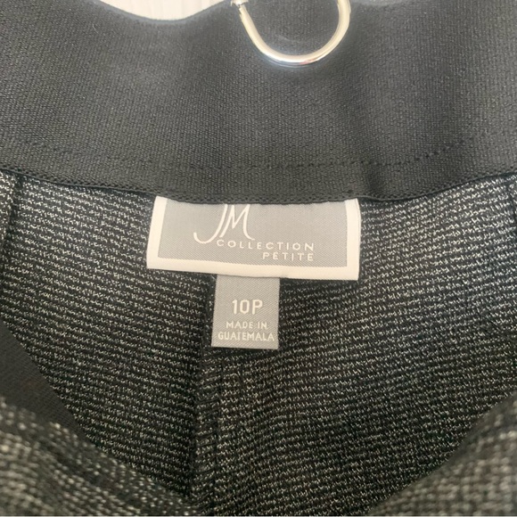NWT Macys JM Collection Curvier Fit Magic Stretch Gray Heathered Flare Pants 10P - Picture 7 of 10